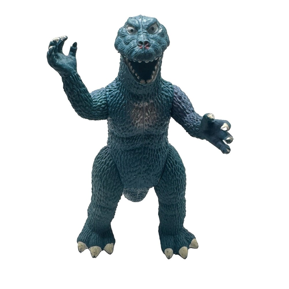 Vintage Blue Godzilla 1980's Posable. Approx 8.5" Tall